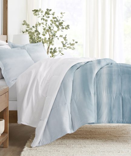 Ocean Waves Reversible Down-Alternative Comforter Set