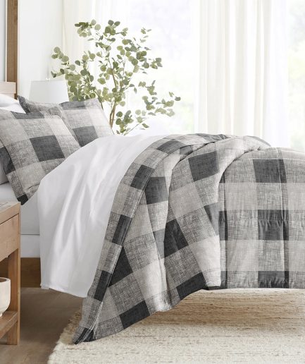 Gingham Down-Alternative Comforter Set