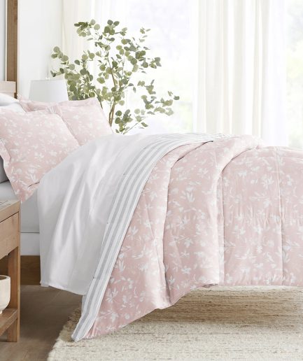 Pressed Flowers Reversible Down-Alternative Comforter Set
